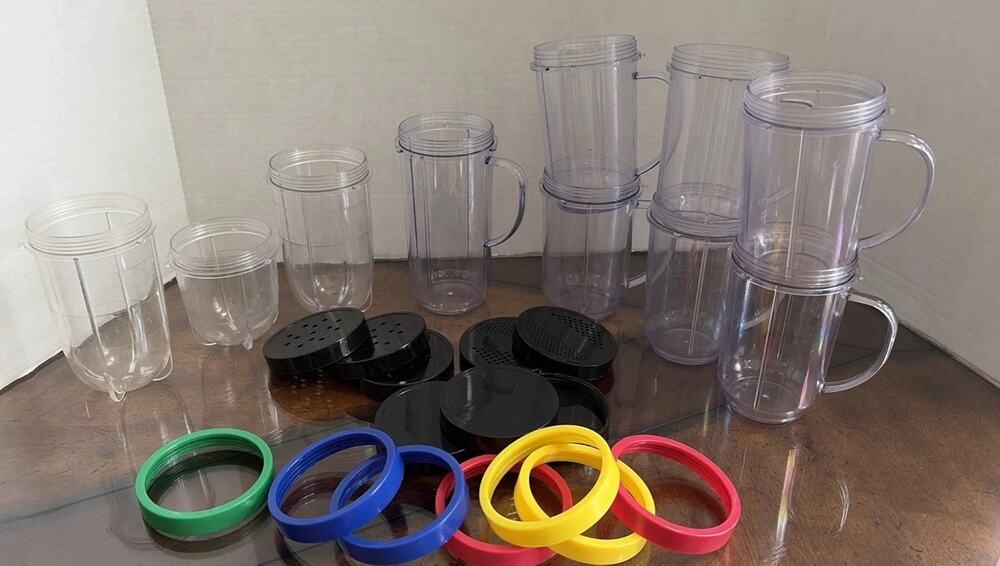 Magic Bullet Cups Lip Rings Lids for MB1001 handles replacement